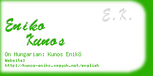 eniko kunos business card